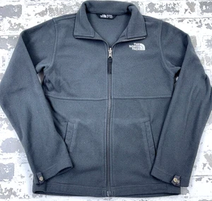 North Face Jacket Boys Medium Gray White Full Zip Fleece Interchange 10/12 Basic - Picture 1 of 9
