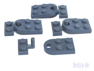 LEGO - 4 Haken Anhänger Kupplungen komplett dunkelgrau / 3176 88072 NEUWARE - Bild 1 von 1