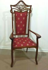 Jugendstil Armlehnstuhl - hohe Lehne - Design Sessel - durchbrochene Lehne