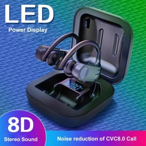 Tws Wireless Earbuds Bluetooth Headsets LED Display Low Noise Over-Ear Earphones - Picture 1 of 12