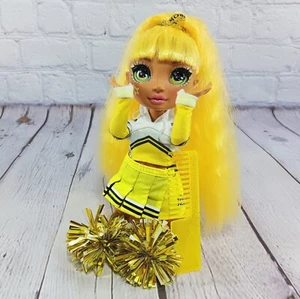 Rainbow High doll Sunny Madison yellow cheerleader Doll - Pom Poms - LOOSE  - Picture 1 of 6