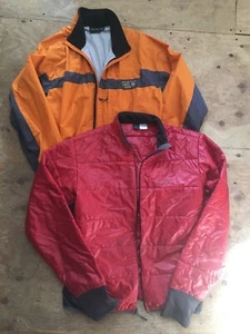 Lot Of 2 Mountain Hardwear Mont-Bell Jacket Coat “As Is” Bad Zippers Mens XL Red - Picture 1 of 12