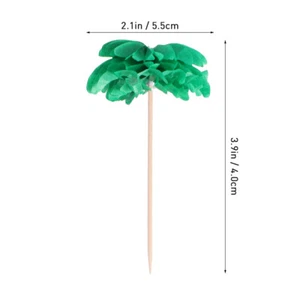 50pcs Tropical Picks Palm Tree Cocktail Picks Tree Cupcake Toppers - Picture 1 of 12