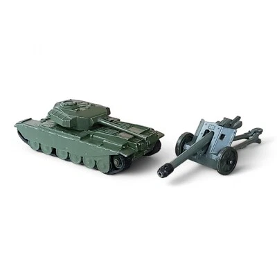 Pistola antitanque vintage Dinky Toys diecast militar centurión tanque 651 y SOMM PAK Foto 1 de 4