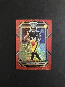 2022 Panini Prizm - Red Shimmer Prizm #329 George Pickens /35 - Picture 1 of 10
