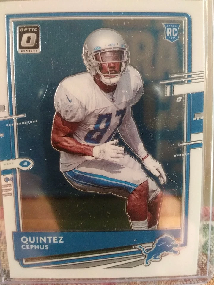 2020 Donruss Optic Quintez Cephus Rookie Card RC Detroit Lions  - Image 1 of 2