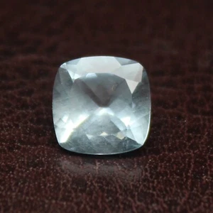 1.90Ct Aquamarine Faceted Loose Gemstone Blue Natural Aquamarine Cushion Shape - Picture 1 of 3