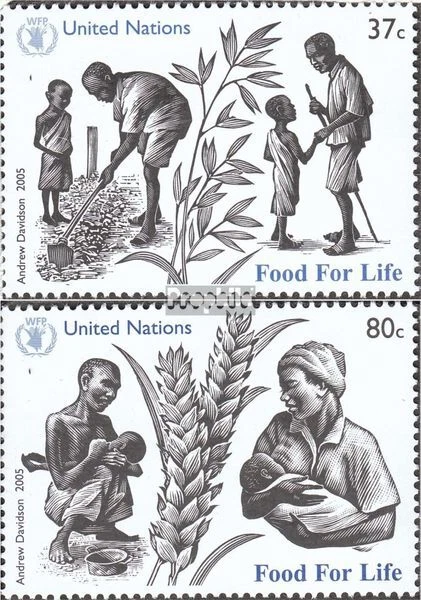 Naciones Unidas - nuevo York 996-997 sobres primer día 2005 Comida es vida - Imagen 1 de 1