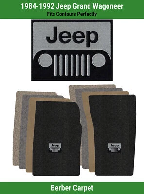 Alfombrillas delanteras Lloyd Berber para Jeep Grand Wagoneer 84-92 con logotipo de parrilla Jeep Foto 1 de 4