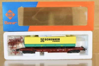 ROCO 44311G DB CARGO Sdkms TRAILER WAGON & SCHENKER FREIBURG LOAD MINT BOXED nr - Image 1 of 2
