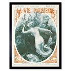 La Vie Parisienne Port Sirens Mermaids Magazine Cover Framed Wall Art Print 9X7