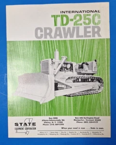 Tractor Internacional TD-25C Topadora sobre Orugas Folleto Original Albany Nueva York - Imagen 1 de 4