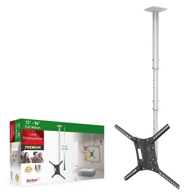 Soporte de techo para TV Barkan 63"" de largo blanco, movimiento completo de 13-86 pulgadas - 3 movimientos... Foto 1 de 4