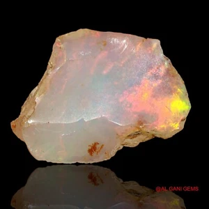 4.00 Cts Natural Ethiopian Fire Opal Gemstone Earrings Supply Rough 17x12x6 mm - Picture 1 of 16
