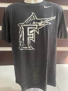 Nike Florida Marlins Black Heather T- Shirt Size Large NEW - Picture 1 of 4