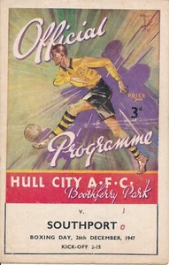 Hull City v Southport 1947/1948 - Football Programme - Picture 1 of 1