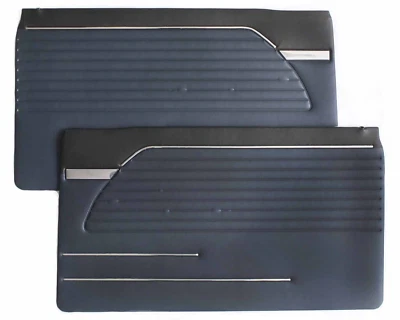 BMW E10 (02 Series, 1966-1973) - Door Panels, Pair, Blue / Black, NEW - Image 1 of 4