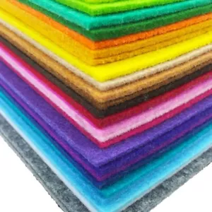 28 PCS Solid Felt Fabric Sheets 12"x12" Assorted Colors for DIY Craft Squares - Picture 1 of 2