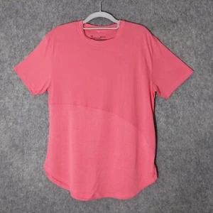 Under Armour Shirt Small Heat Gear Short Sleeve Breathable Mesh Oversized Pink - Picture 1 of 13