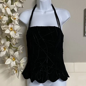 Musani Women’s Top Sleeveless Sequins Shirt Side Zipper Size Medium - Picture 1 of 11
