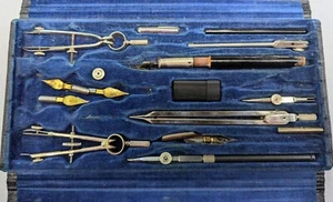 Post Drafting Tool Compass Set with Case Engineers Machinists Germany vintage - Picture 1 of 14