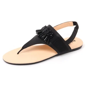 D0610 infradito donna HOGAN VALENCIA scarpa pietre nero sandal shoe woman - Picture 1 of 4
