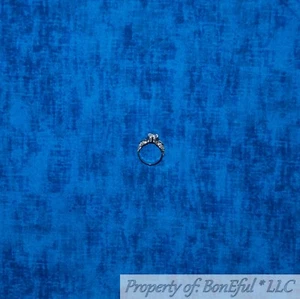 BonEful FABRIC FQ Cotton Flannel Quilt Blue Tone Tonal Tweed Linen Blender Print - Picture 1 of 14