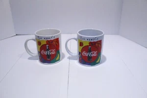 Set Of Coca Cola Vintage 1996, 2000 Bon Appetit Cup Coffee Mug By  Gibson - Picture 1 of 12