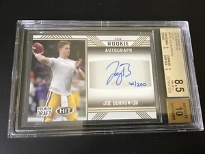 2020 SAGE Hit Gold Autograph Joe Burrow BGS 8.5/10 Rookie Bengals 61/200 - Picture 1 of 1