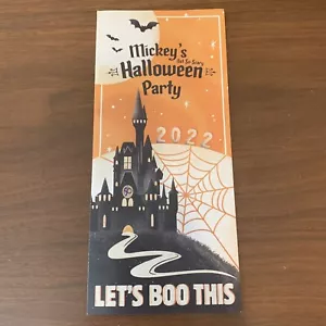 2022 mickey not so scary halloween party MAGIC KINGDOM GUIDEMAP map brochure boo - Picture 1 of 3
