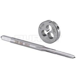 N. 2-56 UNC set rubinetto e stampo mano destra, rubinetto filettato 2 x 56 UNC e stampo rotondo - Foto 1 di 6