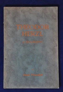 Primera Edición Theodor Herzl por Josef Fraenkel 1946 Londres Israel Sionismo - Imagen 1 de 9