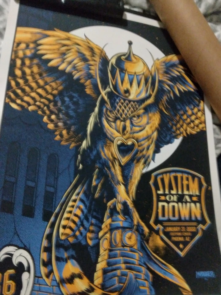 System of a Down poster 1/31/22 Phoenix AZ - Image 1 of 1