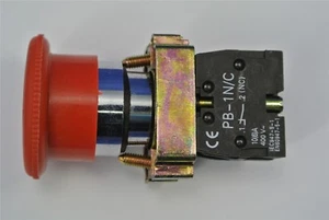 PUSH BUTTON EMERGENCY STOP SWITCH 22MM PANELSAW DRILL LATHE MOTOR - Picture 1 of 1