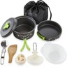 Outdoor Camping Cookware Kit Backpacking Hiking Picnic Cooking Equipment Pot Set
