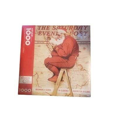  Santa Clause The Saurday Eve Post Christmas puzzle 1000 Pc -Mapping His Course - Image 1 of 4