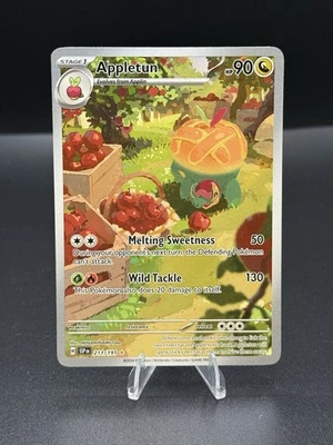 POKEMON - Appletun 211/191 Sv08: Surging Sparks Illustration Rare NM Condition - Image 1 of 2