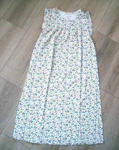 Mini Boden Mädchen Größe 9-10Y 140 cm Blumen Vögel Nachthemd Pyjama ärmellos elfenbein - Bild 1 von 7