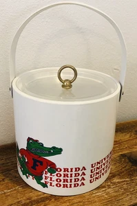VTG GEORGES BRIARD UF CHOMP Florida Albert Tailgate GATORS Ice Bucket White - Picture 1 of 12
