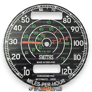 Smiths Chronometric Speedometer Face Dial For Triumph BSA Norton 120 mph - Bild 1 von 12