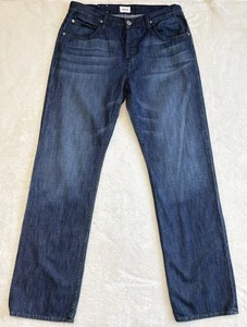 Hudson Mens Wilde Relax Straight Button Fly Stretch Blue Jeans Size 33 - Picture 1 of 10