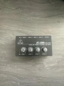 Behringer MX400 Micromix Low Noise 4 Channel Mono Line Audio Keyboard Mixer - Picture 1 of 2