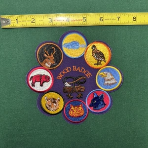 #12 Großes Holz Abzeichen Tier Pfadfinder Jacke Aufnäher - Bild 1 von 3