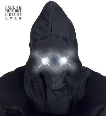 Halloween Faceless Hooded Mask with Light Up Eyes - Image 1 of 2
