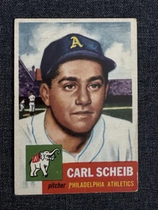 1953 TOPPS BASEBALL CARD #57 CARL ALVIN SCHEIB PHILADELPHIA ATHLETICS VGEX - Picture 1 of 2