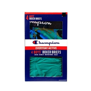 Champion Youth Boy's Active Stretch Moisture Wicking Boxer Briefs, 4 Pack - Picture 1 of 3