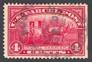US Scott Q4 gebraucht 4c carmine rose Rural Carrier Lot PS022 BHMSTAMPS - Bild 1 von 2