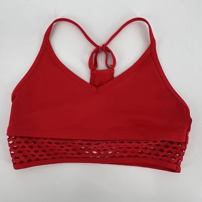 Victoria’s Secret Medium Ultimate Lightly Lined Sports Bra Red Mesh Cutout - Image 1 of 4