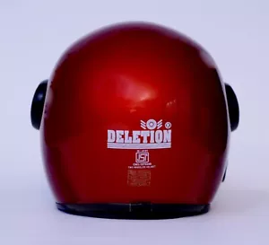 DELETION DARK RED HELMET CLEAR VISOR & HALFFACE GLOSS FINISHING S M L XL XXL - Picture 1 of 2