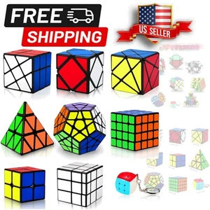 9-Pack Speed Cube Set: Magic Cubes for All Ages - Perfect Gift for Kids & Adults - Picture 1 of 9